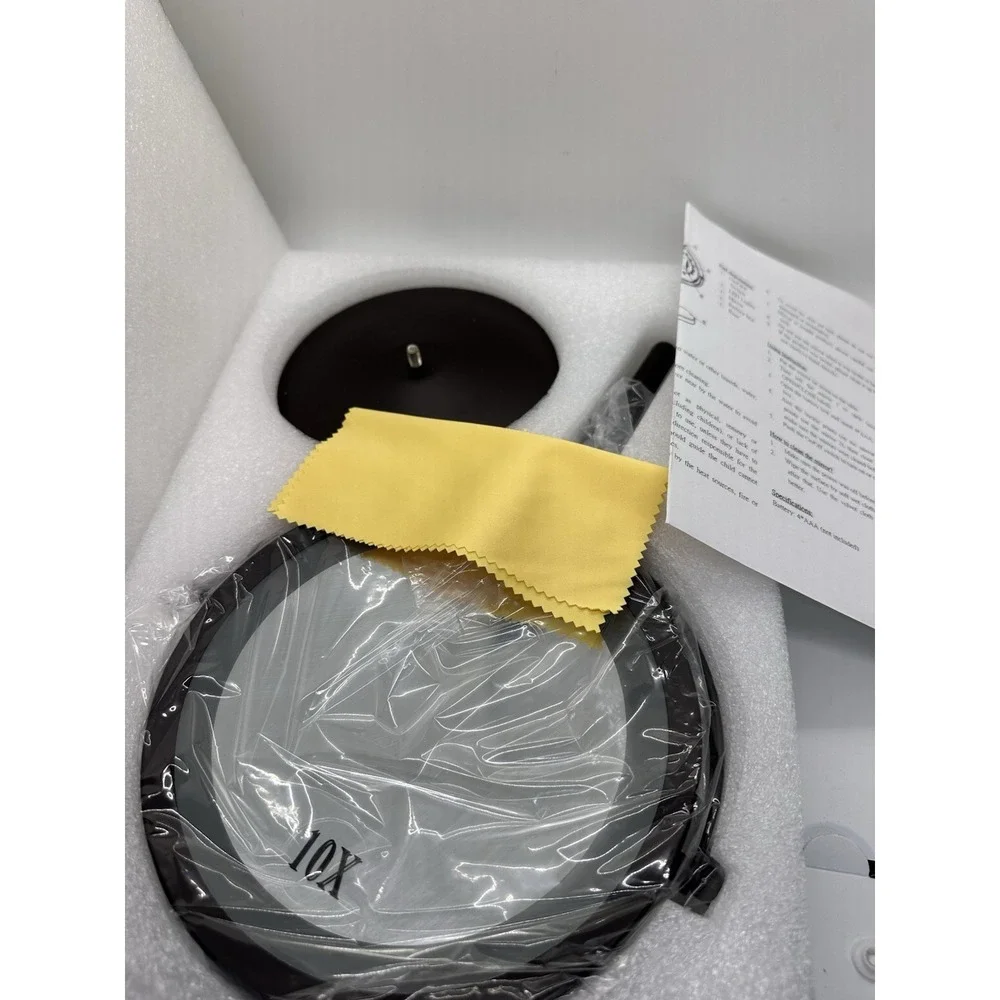 7 Inch‎ LED Makeup Mirror 10X Magnification Lighted Vanity Antique Bronze New
